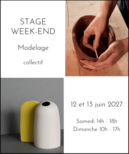 Stage modelage poterie céramique Suresnes | Audrey Jezic Céramiques