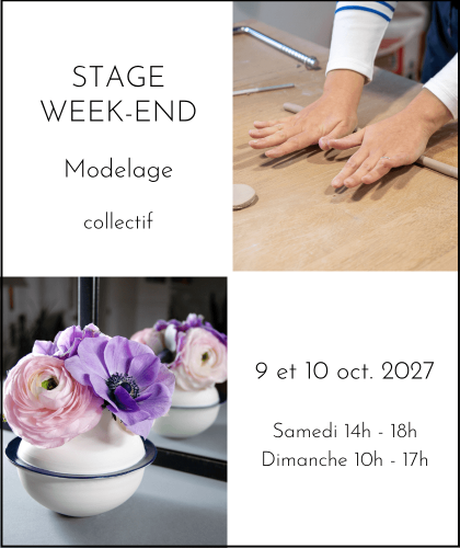 Stage modelage poterie céramique Suresnes | Audrey Jezic Céramiques