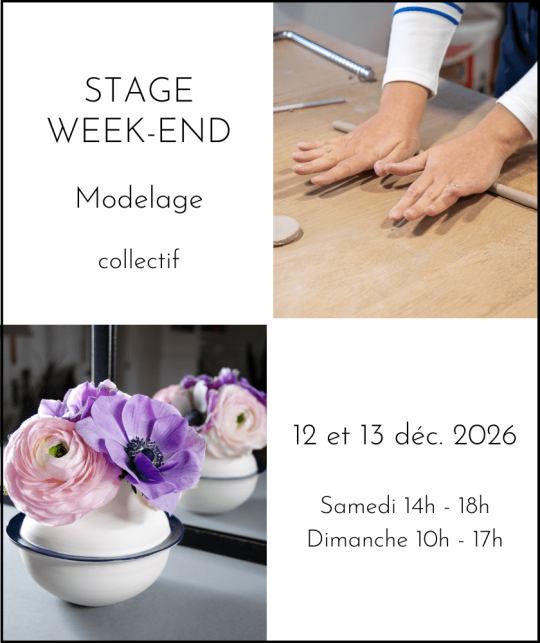 Stage modelage poterie céramique Suresnes | Audrey Jezic Céramiques